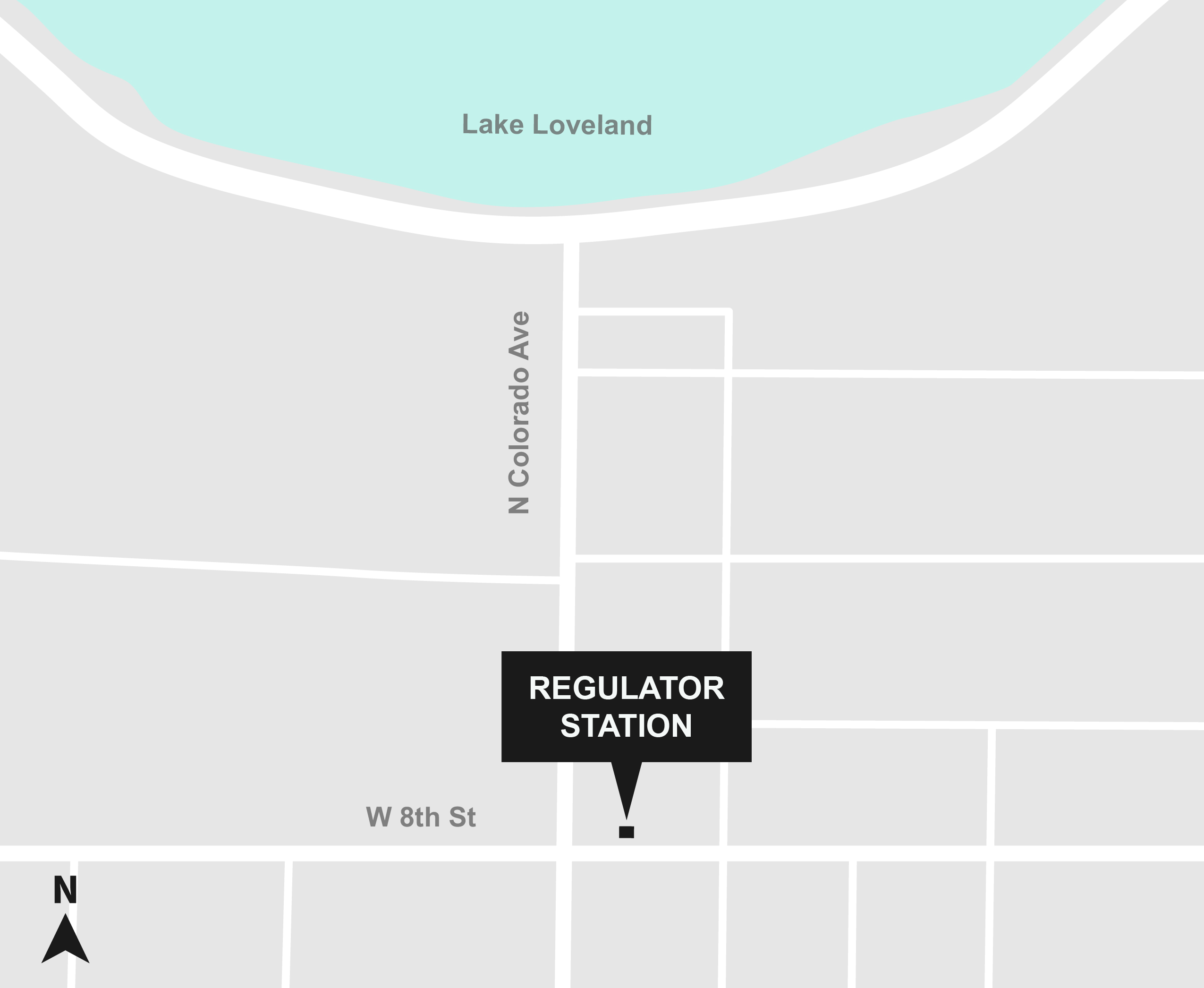 Project area map at Garfield Elementary School at West 8th Street and North Colorado Avenue in Loveland
